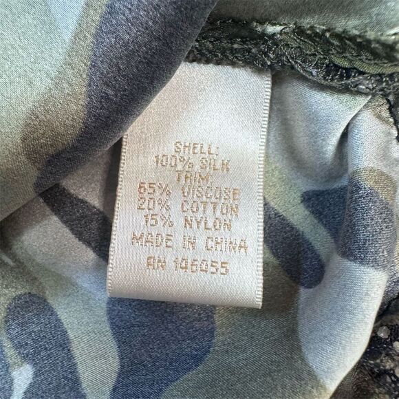 EUC Gold Hawk Women's Camouflage Lace Silk Cami Top Size S Multicolor - Picture 4 of 4